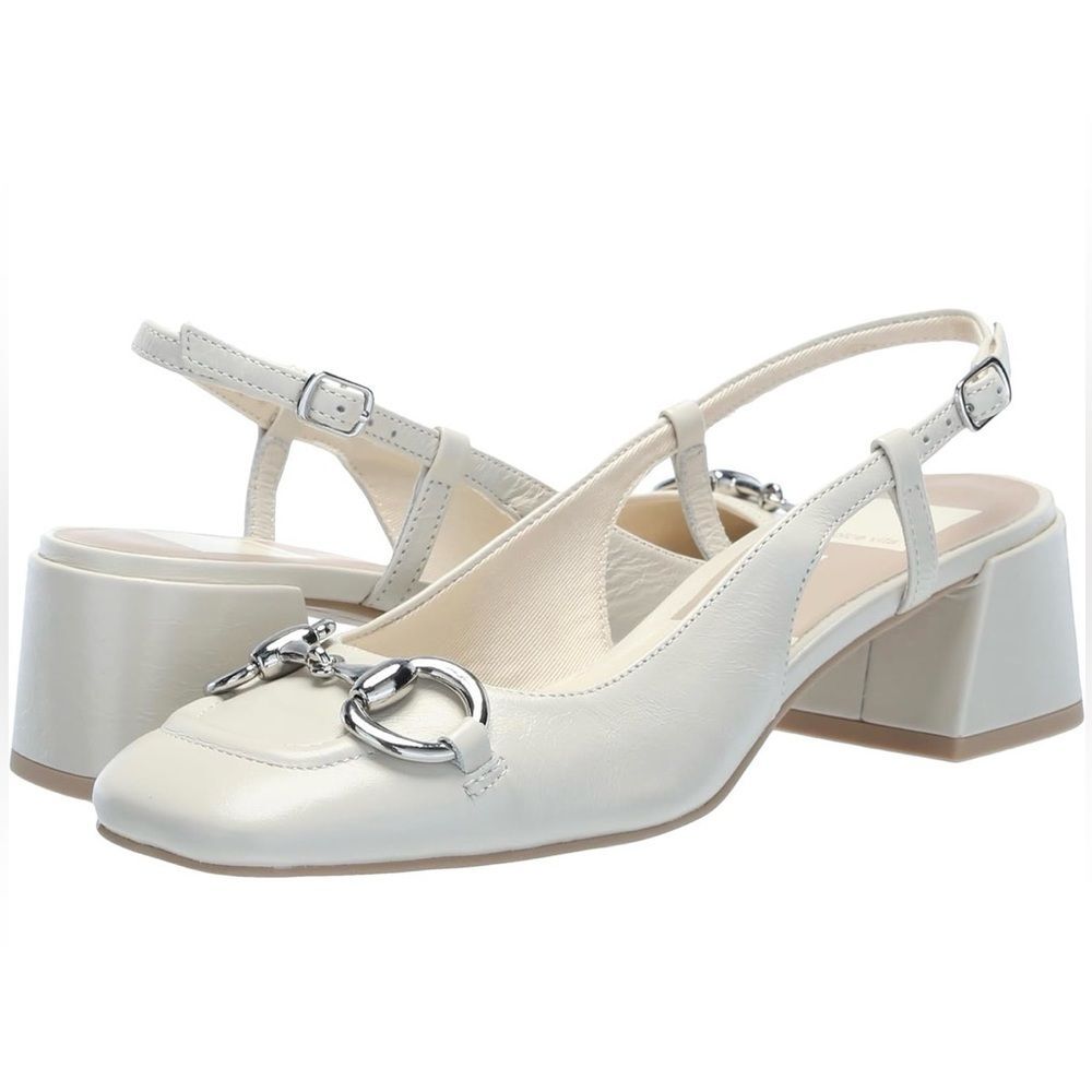 Dolce Vita Melli slingback low heel pump with a bit buckle hardware Sz 8.5 NWT